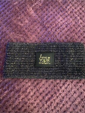 NWOT! Love Your Melon Navy Metallic Knit Headband